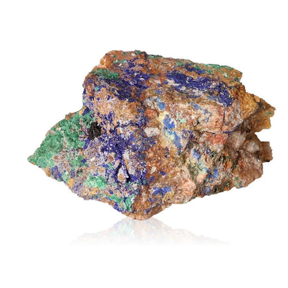 Raw azurite with malachite mineral showcasing vibrant blue and green hues used for enhancing intuition and spiritual insight.