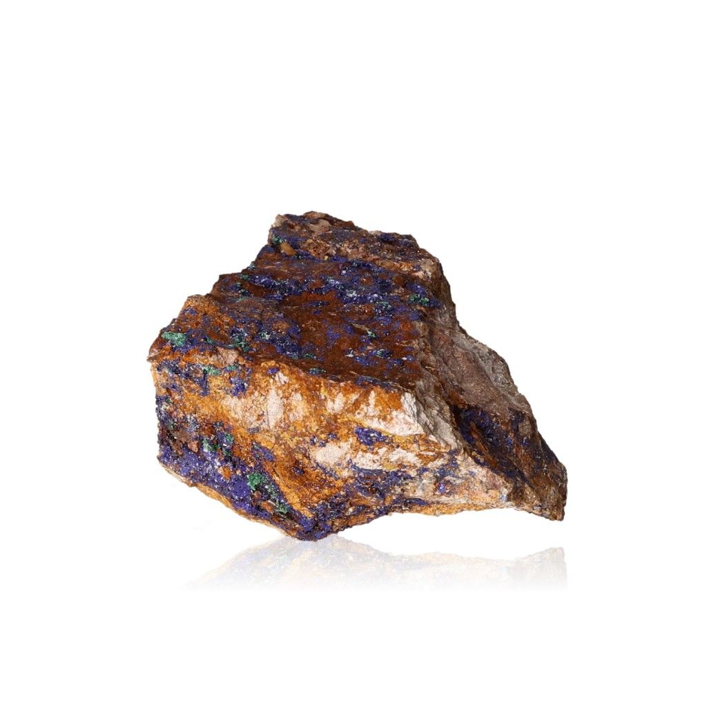 Azurite with Malachite stone showcasing deep blue hues and unique patterns ideal for collectors and spiritual growth seekers.