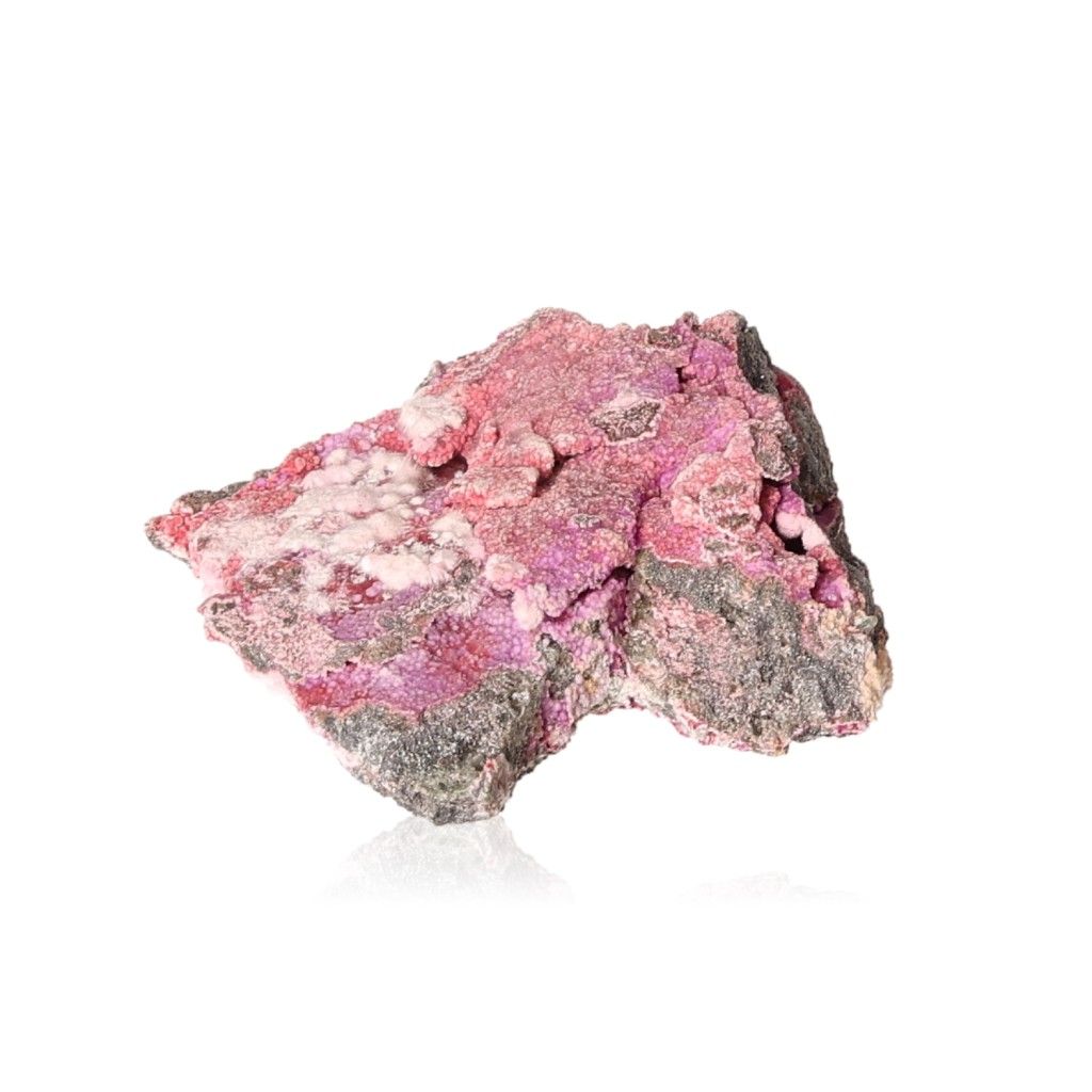 Picropharmacolite mineral with pink and white needle-like crystals, showcasing its calming and balancing energy for collectors.