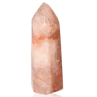 Red Calcite Tower Quartz Crystal with Unique Chakra Properties