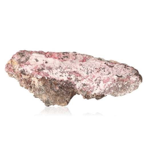 Picropharmacolite mineral with white and pale pink needle-like crystal formations, showcasing its calming energy and rare beauty.