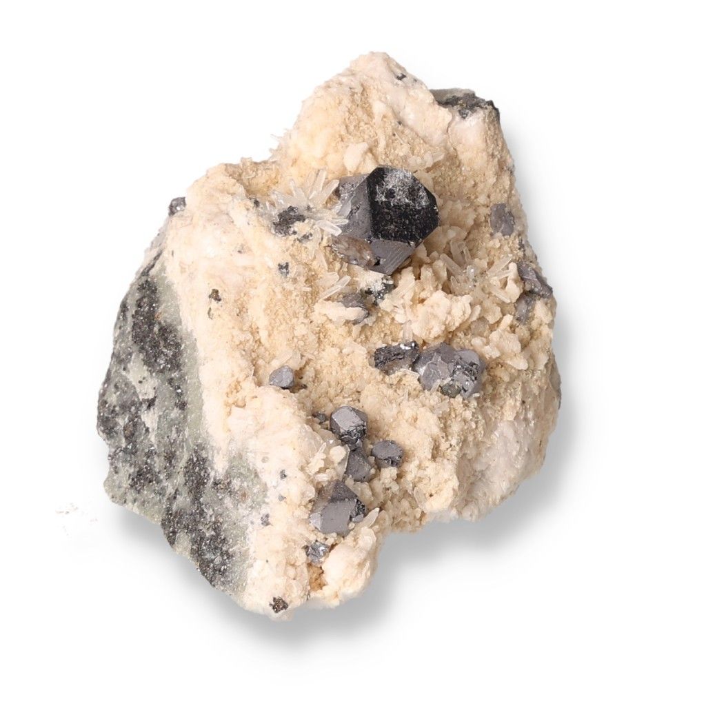 Galena mineral stone with grounding properties for spiritual transformation and protection.