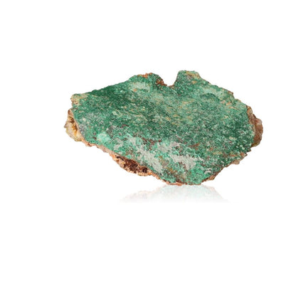 Raw malachite druzy gemstone, known for its soothing energy, promoting courage, hope, and inner harmony.