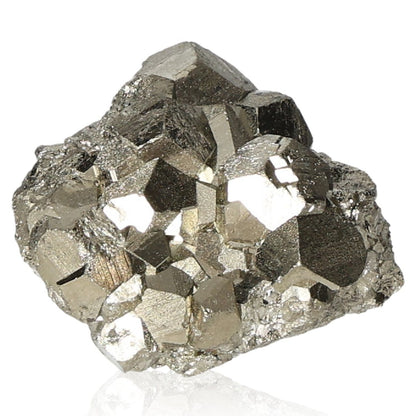 Pyrite druzy cluster supporting independence and courage for new ideas and goal achievement.