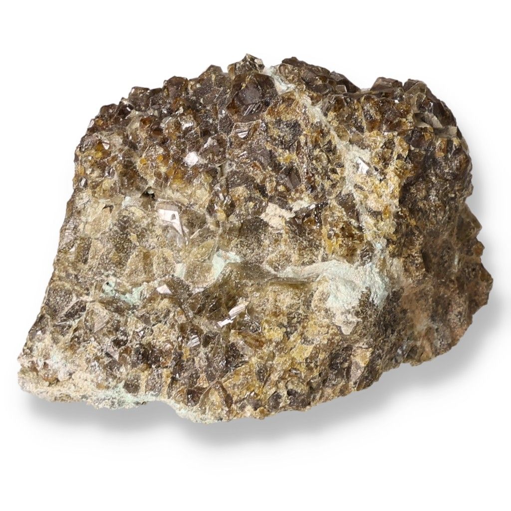 Brown quartz rock showcasing its unique crystal formations and earthy tones.