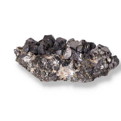 Galena mineral cluster showcasing its grounding and transformative properties for spiritual practices.