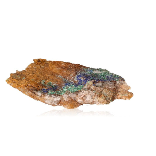 Azurite with Malachite mineral showcasing deep blue hues and green patterns, ideal for collectors and spiritual growth.