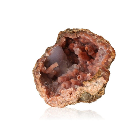 Calcite stalactite showcasing earthy tones and intricate layered structures, symbolizing growth and grounding energy.