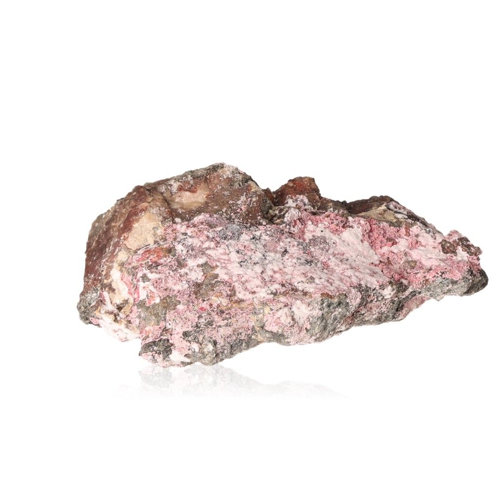 Picropharmacolite mineral with pink and white needle-like crystals, offering calming energy and emotional clarity. Ideal for collectors.