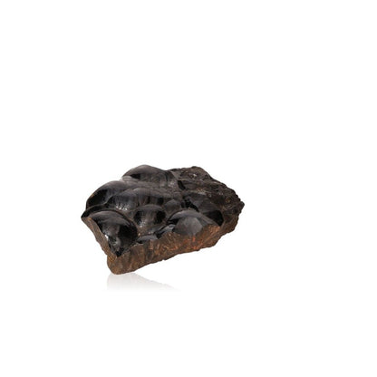 Polished botryoidal hematite crystal cluster for grounding and emotional balance.