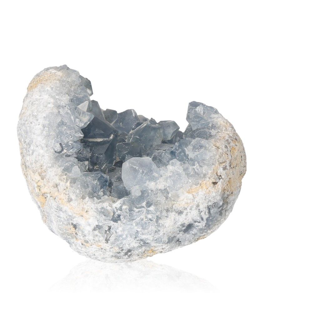 Celestite crystal showcasing calming blue hues for peace and spiritual connection